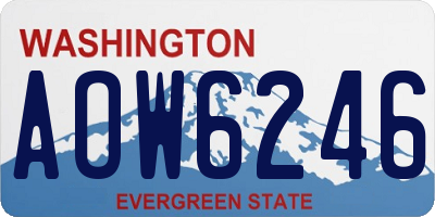 WA license plate AOW6246