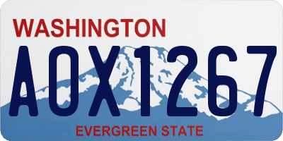WA license plate AOX1267