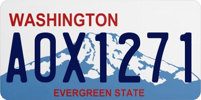 WA license plate AOX1271