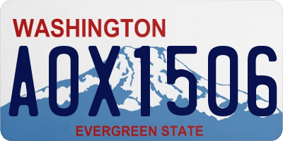 WA license plate AOX1506