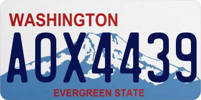 WA license plate AOX4439