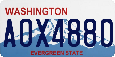 WA license plate AOX4880