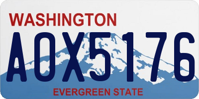 WA license plate AOX5176