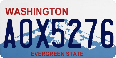 WA license plate AOX5276