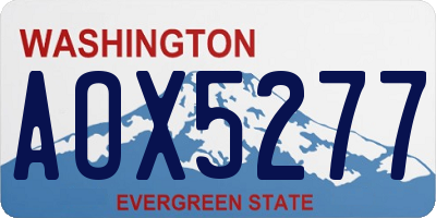 WA license plate AOX5277