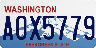 WA license plate AOX5779