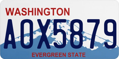 WA license plate AOX5879