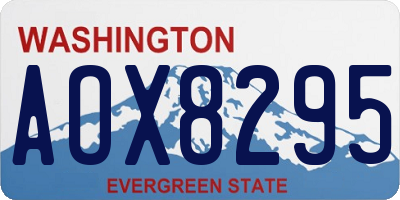WA license plate AOX8295