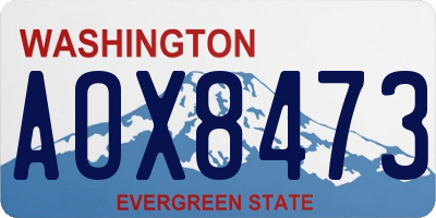 WA license plate AOX8473