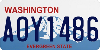 WA license plate AOY1486