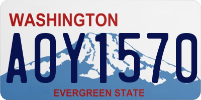 WA license plate AOY1570