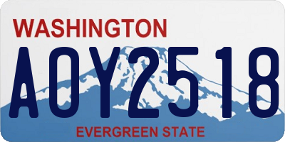 WA license plate AOY2518