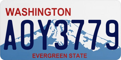 WA license plate AOY3779