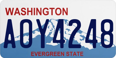WA license plate AOY4248