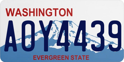 WA license plate AOY4439