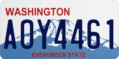 WA license plate AOY4461
