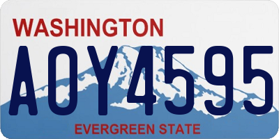 WA license plate AOY4595