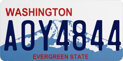 WA license plate AOY4844