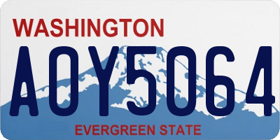 WA license plate AOY5064