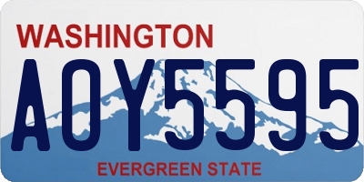 WA license plate AOY5595