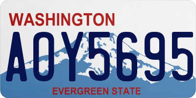 WA license plate AOY5695