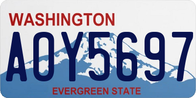 WA license plate AOY5697