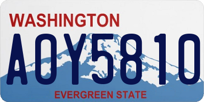 WA license plate AOY5810