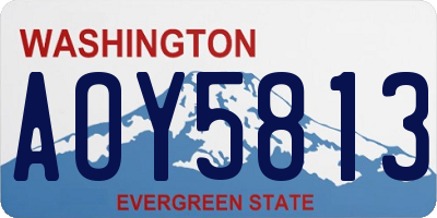 WA license plate AOY5813
