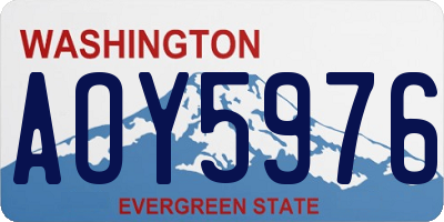 WA license plate AOY5976