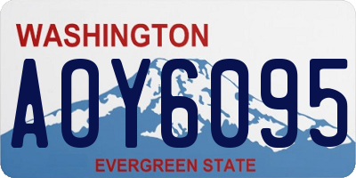 WA license plate AOY6095