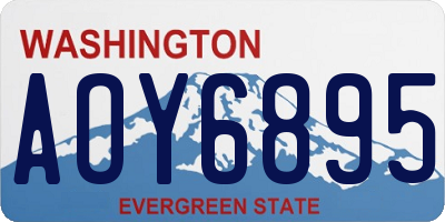 WA license plate AOY6895