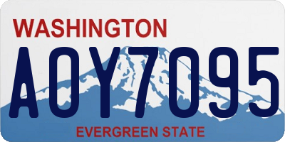 WA license plate AOY7095