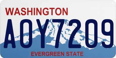 WA license plate AOY7209
