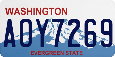 WA license plate AOY7269