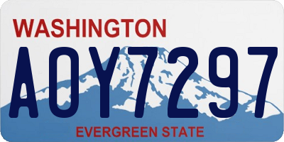 WA license plate AOY7297