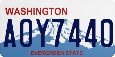 WA license plate AOY7440