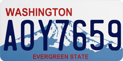 WA license plate AOY7659