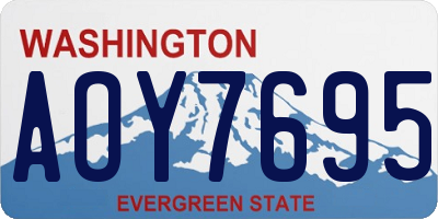 WA license plate AOY7695
