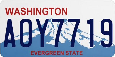 WA license plate AOY7719