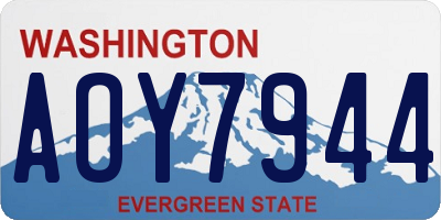 WA license plate AOY7944