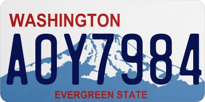 WA license plate AOY7984