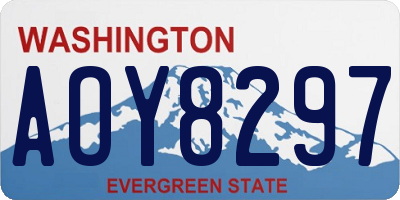 WA license plate AOY8297