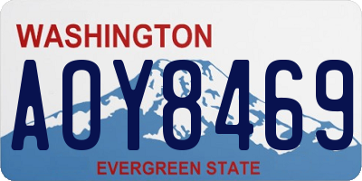 WA license plate AOY8469