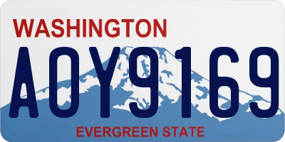 WA license plate AOY9169