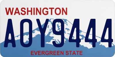 WA license plate AOY9444
