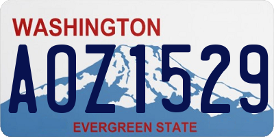 WA license plate AOZ1529