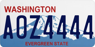 WA license plate AOZ4444