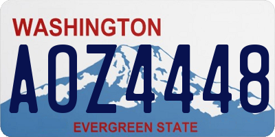WA license plate AOZ4448