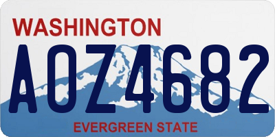 WA license plate AOZ4682