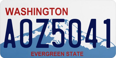 WA license plate AOZ5041